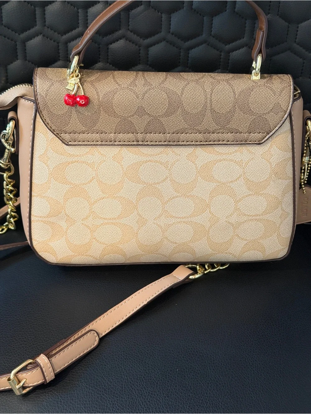 Coach Two-Tone Brown Signature Satchel